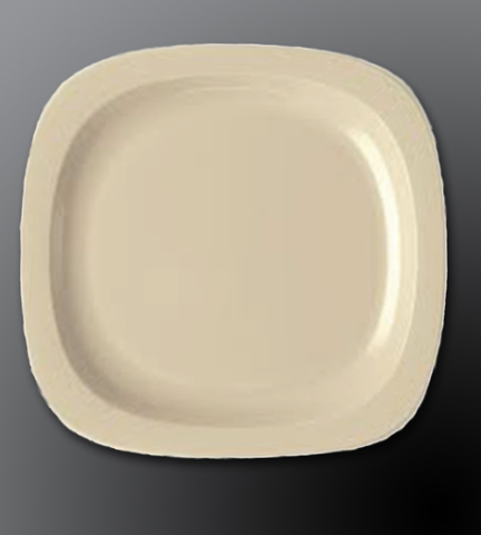 Narrow Rim Ceramic Dinnerware Dover White Square Plate 10" Sq.